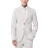 boohooMAN Tall Checked Skinny Fit Blazer - Stone