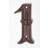 Homescapes Cast Iron House number, 1 Brown