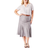 Everything 5 Pounds Panel Midi Flared Skirt - Grey