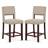 Costway Hollowed Back Beige Bar Stool 99.1cm 2pcs