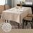 Shein pc Solid Color Cotton Linen Waterproof Oilproof Rectangular Cover Household Wedding Tablecloth Beige (61x61cm)