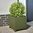 vidaXL Garden Planter Olive Green Steel 40x40x40 cm ∅16cm