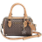 River Island Monogram Bowler Mini Cross Body Bag - Brown
