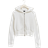 Gina Tricot Zip Hoodie - Offwhite