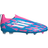 adidas Junior F50 League Laceless FG/MG - Solar Blue/Cloud White/Solar Pink