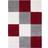 THE RUGS Myshaggy White, Grey, Red 140x200cm