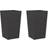 vidaXL Garden Planters Black 2 Steel