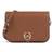 Michael Kors Delancey Medium Leather Messenger Bag - Luggage