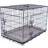 Pretty Pooch Dog Cage Pet Training Crate Metal Folding Carrier Tray & Bed XL 69x75.5cm