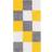 THE RUGS Modern Luxury Shaggy Grey, White, Yellow 80x150cm