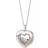 Clogau Past Present Future Inner Charm Heart Pendant - Silver/Rose Gold/Topaz