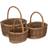 RED HAMPER Oval Unpeeled Willow Brown Basket 35cm 3pcs