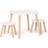 Kids Concept Stool And Table Set Light Brown