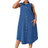 Shein Sxy Plus Size Women's Sleeveless Long Denim Dress