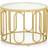 Costway Round Reeded Tempered Glass Top Golden Coffee Table 60.5cm