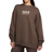 Nike Sportswear Women's Oversized Fleece Crew Neck Sweatshirt - Ironstone