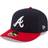 New Era Men's MLB Navy/Red Atlanta Braves Home Authentic Collection On-Field Low 59FIFTY Fitted Hat, Navy Blue One Size