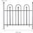 Relaxdays Goth Metal Garden Fence Complete Set 4.8 m Powder-Coated Iron