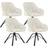 Corrigan Studio Upholstered Cream Kitchen Chair 82.5cm 4pcs