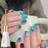 Shein XEIJAYI Glitter Turquoise Blue Cat Eye Magnetic Gel Nail Polish Nail Polish