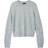 LMTD Long Sleeve Knit Sweater - Light Grey Melange