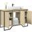 vidaXL Bathroom Sink Cabinet Sonoma Oak 91 x 35 x 60 cm