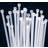 Shein 100pcs Nylon Self-Locking Cable Ties White Plastic Zip Ties Bundle Wire Straps Bundling Ties
