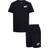 Nike Little Kid's Club Knit Shorts Set - Black (86M143-F66)