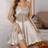 Shein Lace Trimmed V-Neck Women's Nightgown With Adjustable Straps