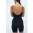 H&M Dam Svart Bikerbody Stretchy & Sculpting Firm Shape