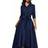 Shein Women's Solid Color Collared Button Down Long Sleeve Midi Dress