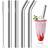 Vinaco Milkshake Straws 10mm Wide Straws 4 Pack Bar Spoon
