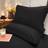 Shein 1pc Soft Pillow Case, Black Color, Zippered Design Bedroom Bedding Örngott Svart (74x48cm)