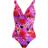 Pour Moi Getaway Frill Tummy Control Swimsuit - Ultraviolet Floral