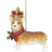 Gisela Graham Corgi with Crown Multicolour Christmas Tree Ornament 8cm