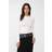 Stradivarius Topp Med Rak Ringning - Vit/a