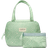 Karen Toiletry Bag Set - Green/White Print