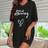 Shein Womens Oversized Slogan Heart Printed Casual Nightgown