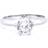 Jewelco London Solitaire Ring - Silver/Transparent