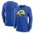 Nike Los Angeles Rams Royal Prime Split Long Sleeve T-Shirt Women's