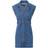 Veronica Beard Jax Denim Shirt Dress - Light Cornflower