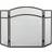 Vida Designs Roxby 3 Panel Steel Fire Guard, Black Black