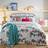 Furn Aspen Brushed Cotton Double Duvet Cover White, Grey, Green
