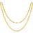 Nuragold Solid Rope Chain Diamond Cut Link Pendant Necklace 4mm 14k - Gold