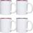 Shatchi Plain Sublimation Tea Cup, Coffee Cup, Mug 32.5cl 4pcs
