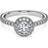 Swarovski Eternity halo solitaire ring, Lab-grown diamonds 0.8 ct tw, Round cut, 18K white gold White