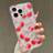 Shein Bowknot Cherry Pattern Shockproof Soft Cow Print Phone Case for iPhone