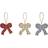 OYOY Bow Hanger Cherry Red/Off-White/Blue Julgranspynt 9cm 3st