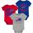 Outerstuff Kid's Buffalo Bills Eat Sleep Drool Football Bodysuit Set 3-pack - Royal/Red