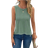 Shein Vcay Hollow Out Embroidery Cross Back Tank Top